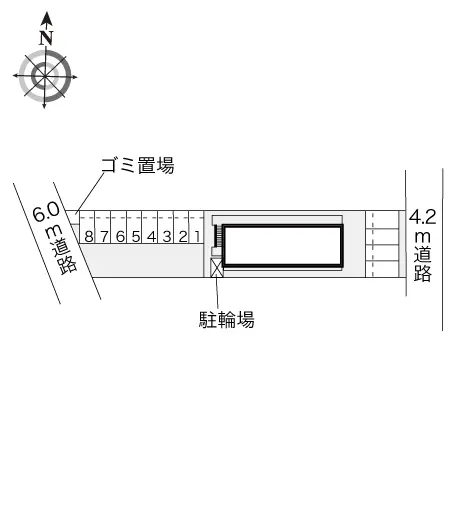 ★手数料０円★岐阜市上川手　月極駐車場（LP）